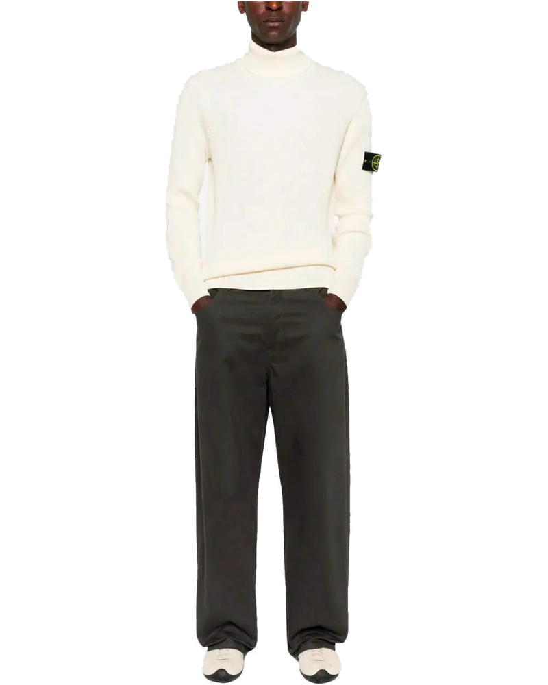Ribbed Turtleneck Sweater With Compass Badge Stone island оригінал – Купити в Україні