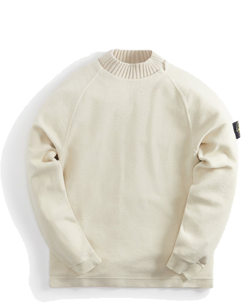 Fill Rib Pure Wool Mock Neck Knit Plaster Stone island оригінал – Купити в Україні