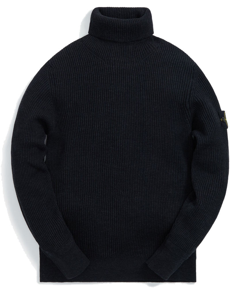 Оригінальна Full Rib Wool Turtleneck Charcoal Stone island