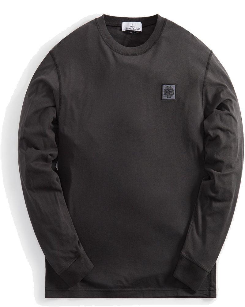 Оригінальна Garment Dyed Long Sleeve Tee Charcoal Stone island