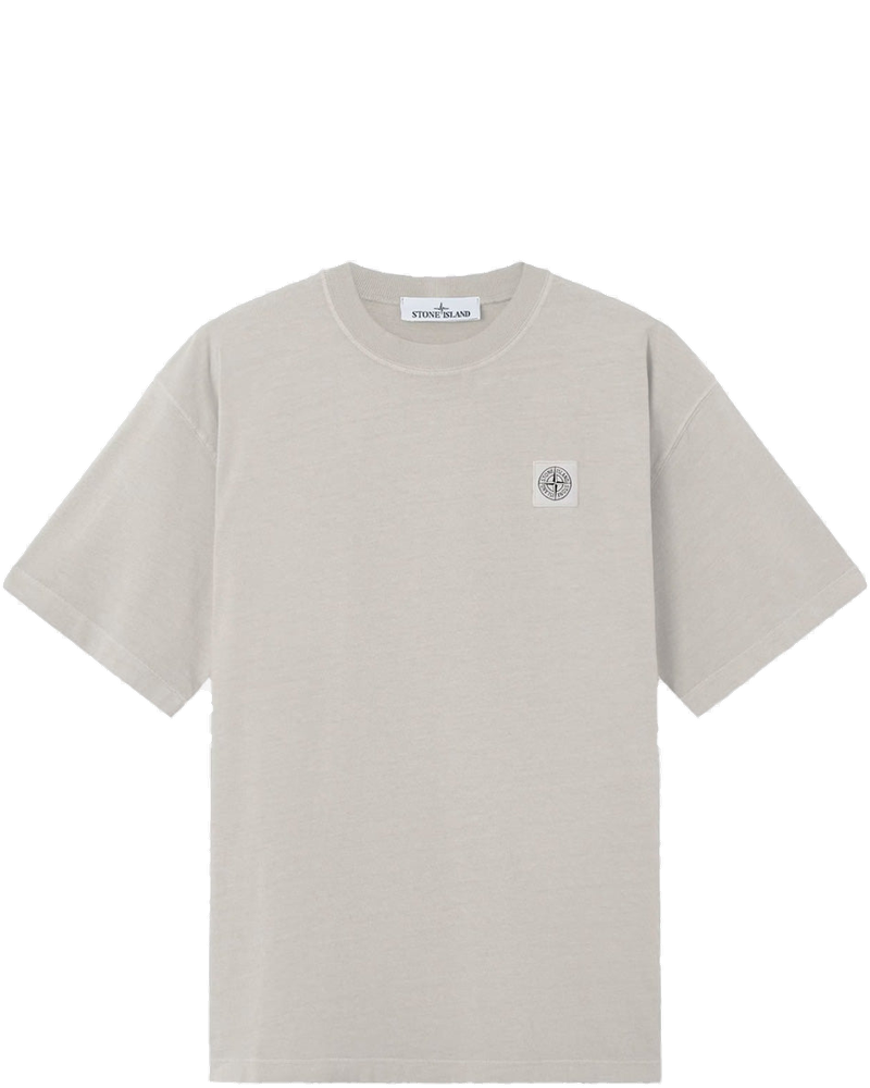Оригінальна Gray Short Sleeve T-Shirt With Compass Patch Stone island