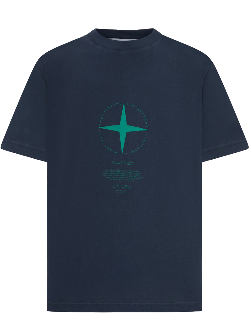 Оригінальна Cotton T-Shirt With Graphic Print Stone island