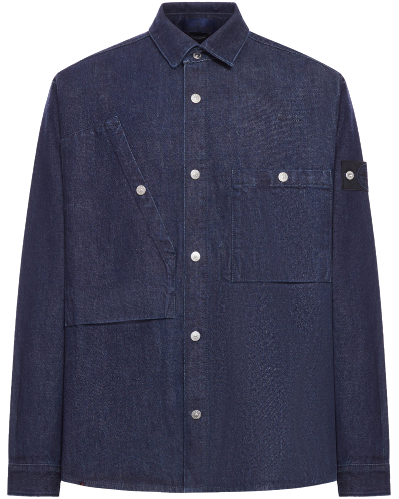 Оригінальна Denim Shirt With Patch Pockets Stone island