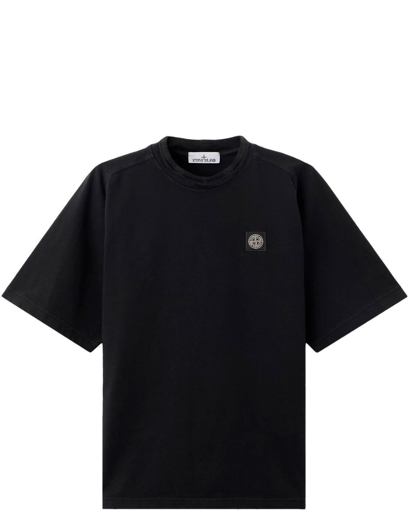Black Heavyweight Organic Cotton Jersey Short Sleeve Sweatshirt Stone island – Гарантія оригінальності