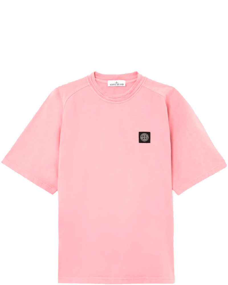 Pink Heavyweight Organic Cotton Jersey Short Sleeve Sweatshirt Stone island – Гарантія оригінальності