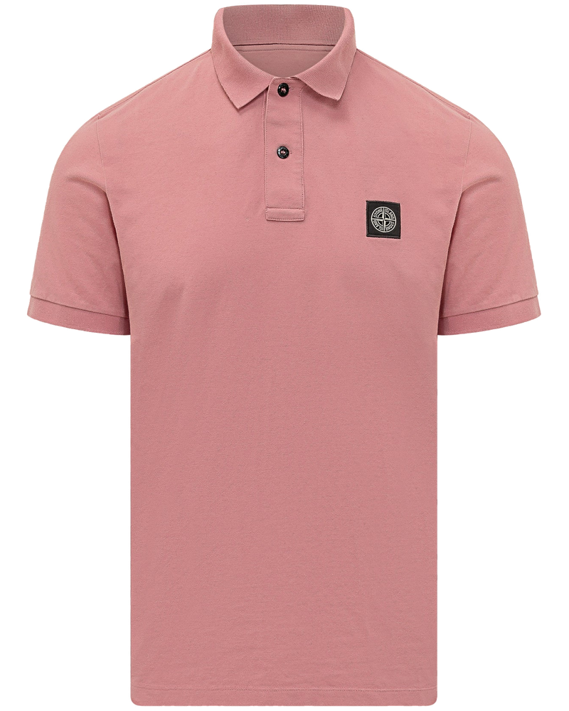 Short Sleeve Polo With Logo Patch Stone island оригінал – Купити в Україні