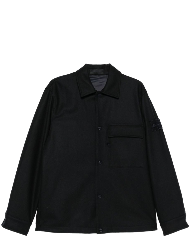 Patch-Pocket Wool Shirt Stone island оригінал – Купити в Україні
