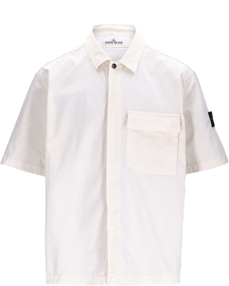 Stretch Organic Cotton Twill Shirt Stone island – Гарантія оригінальності