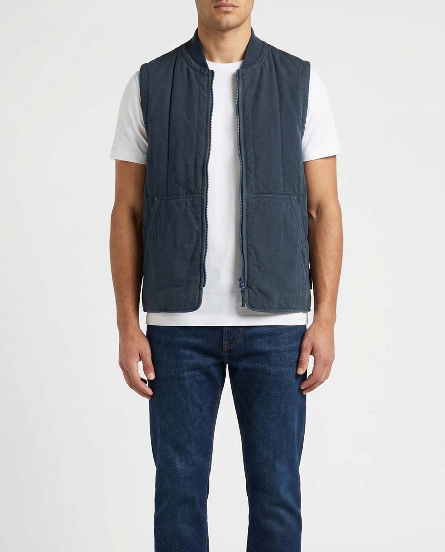 Padded Cotton Linen Vest Stone island оригінал – Купити в Україні – вид ззаду