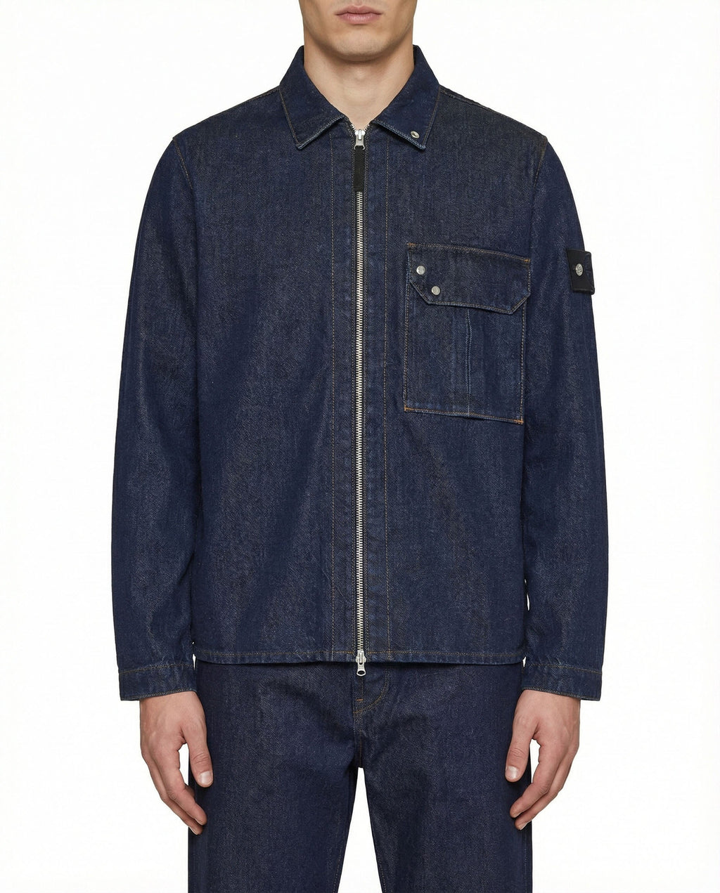 Denim Overshirt Stone island – Гарантія оригінальності – вид ззаду