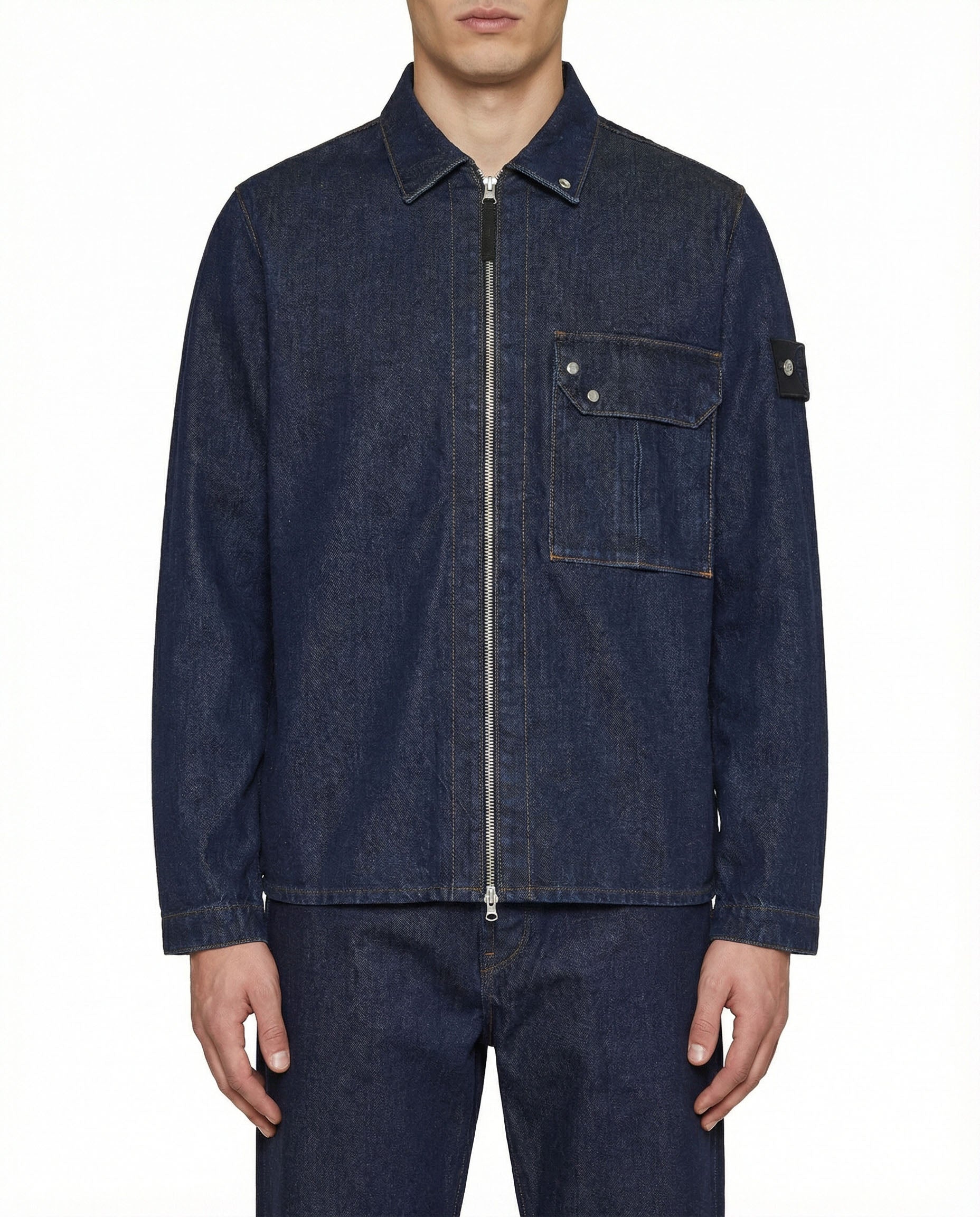 Denim Overshirt Stone island – Гарантія оригінальності – вид ззаду