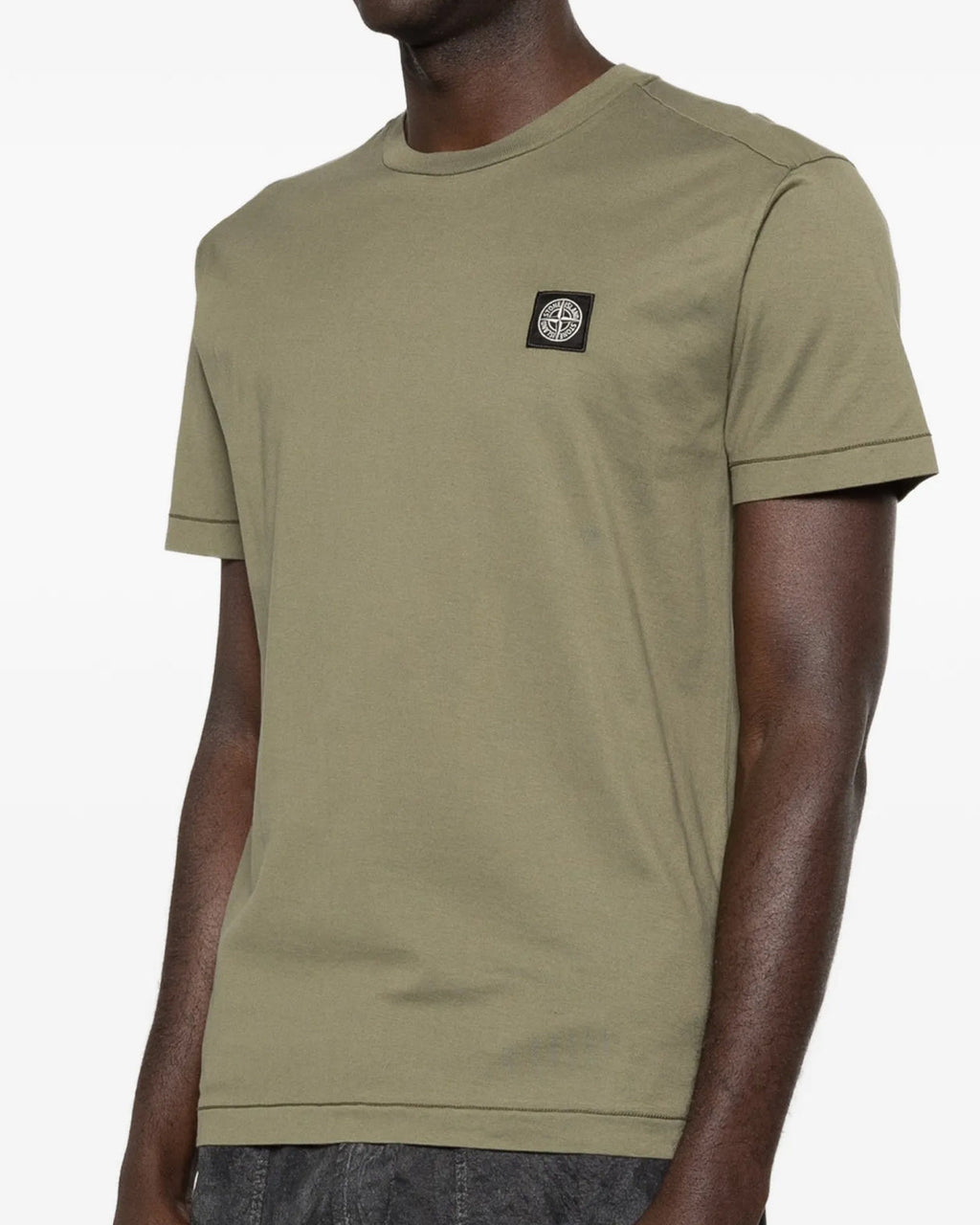 Crew Neck Logo Patch T Shirt Stone island оригінал – Купити в Україні – вид ззаду