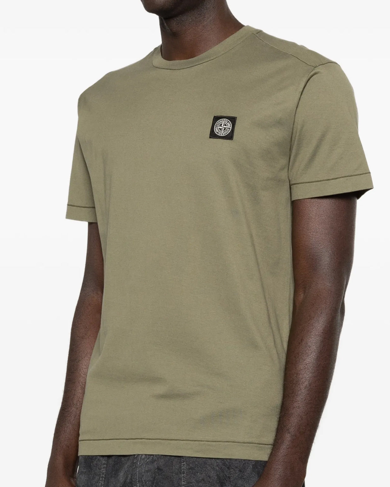 Crew Neck Logo Patch T Shirt Stone island оригінал – Купити в Україні – вид ззаду
