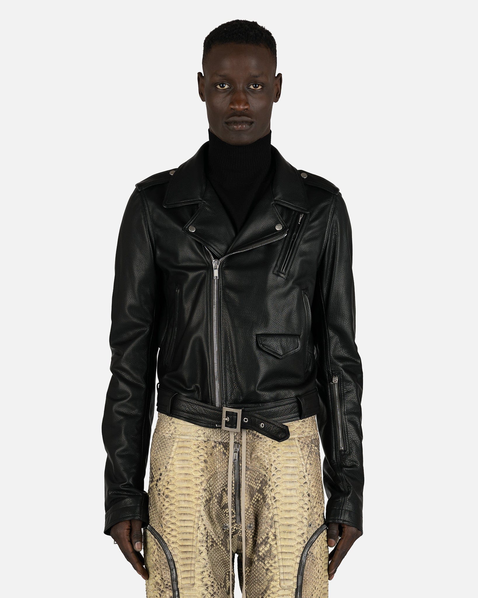 Stooges Jacket In Black Rick owens – Гарантія оригінальності – боковий вид