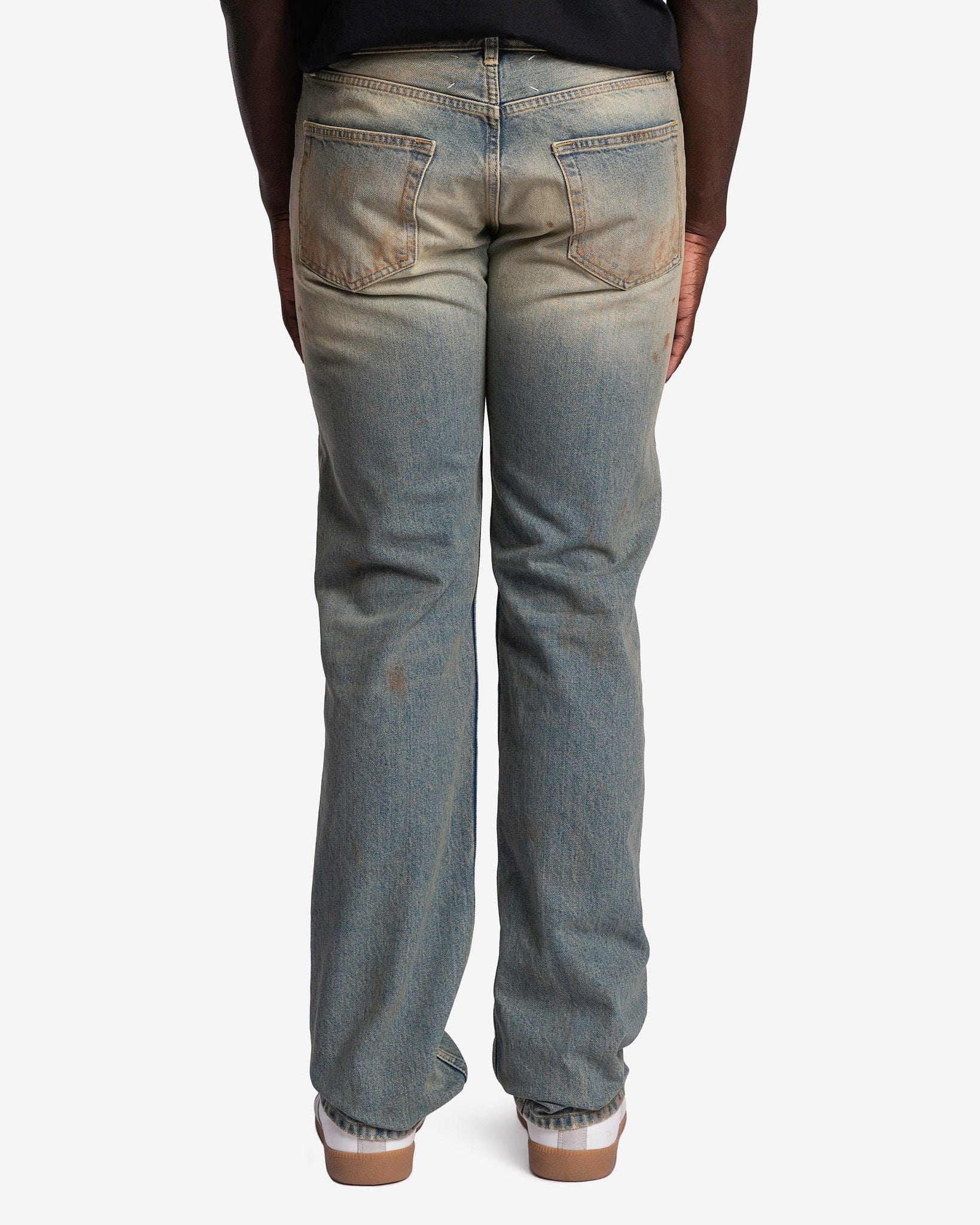 Оригінальна Straight Leg Jeans In Dirty Wash Maison margiela – детальний вид