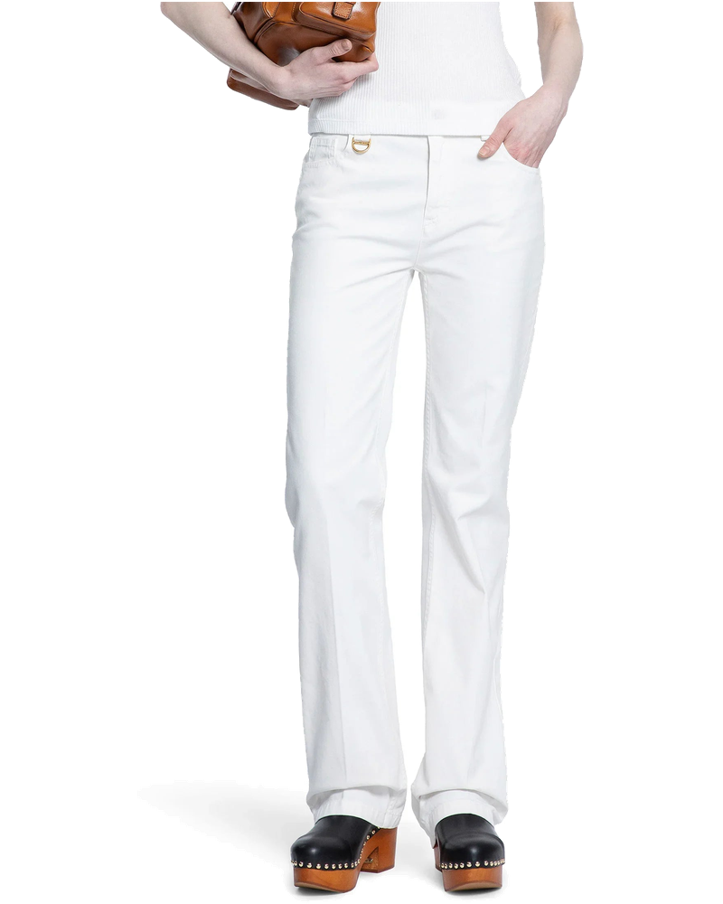 Оригінальна Straight Trousers In Cotton Canvas Chloe