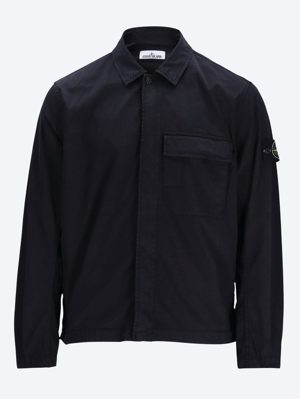 Stretch Organic Cotton Twill Shirt Stone island – Гарантія оригінальності – боковий вид