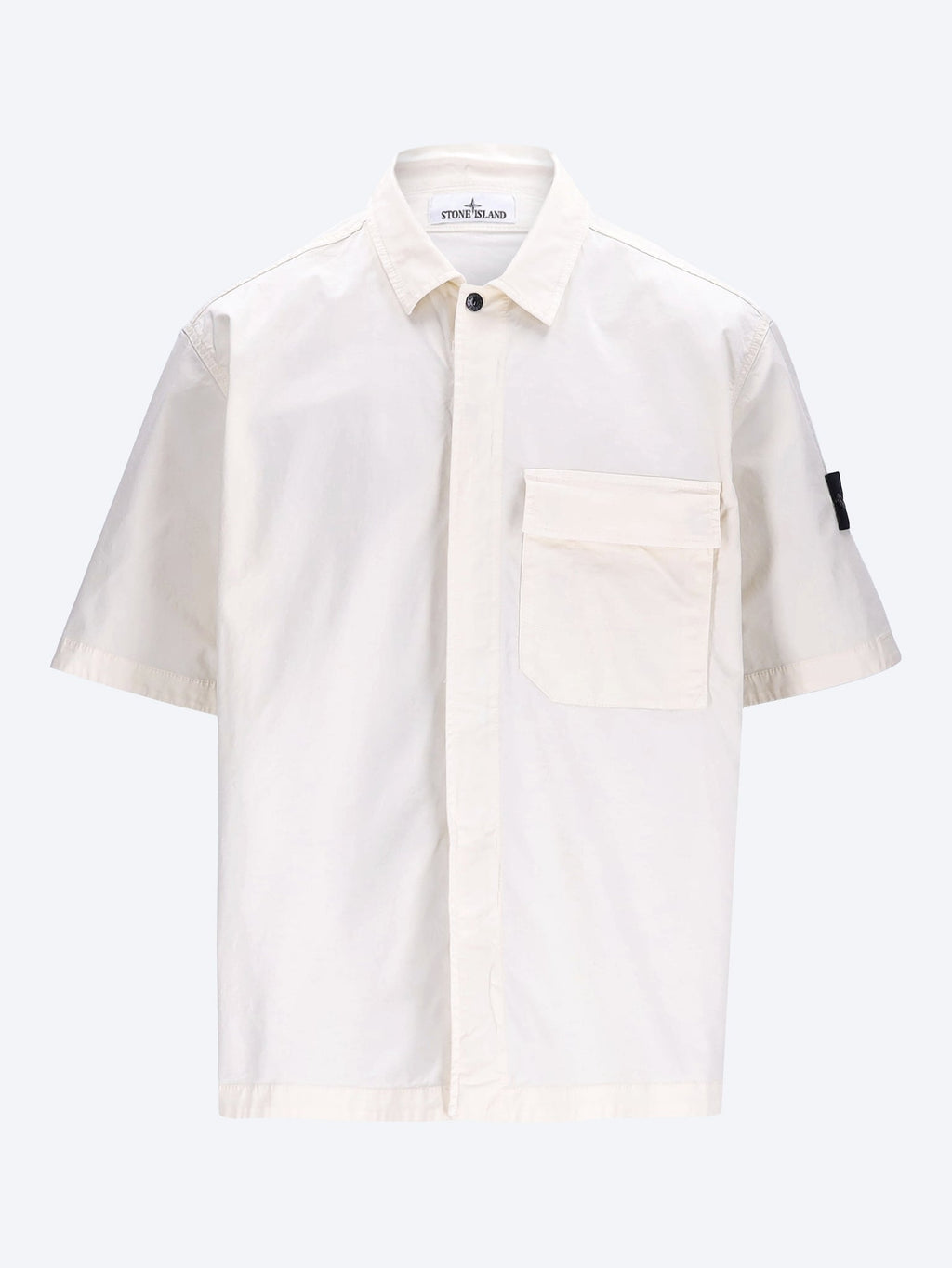 Stretch Organic Cotton Twill Shirt Stone island – Гарантія оригінальності – боковий вид