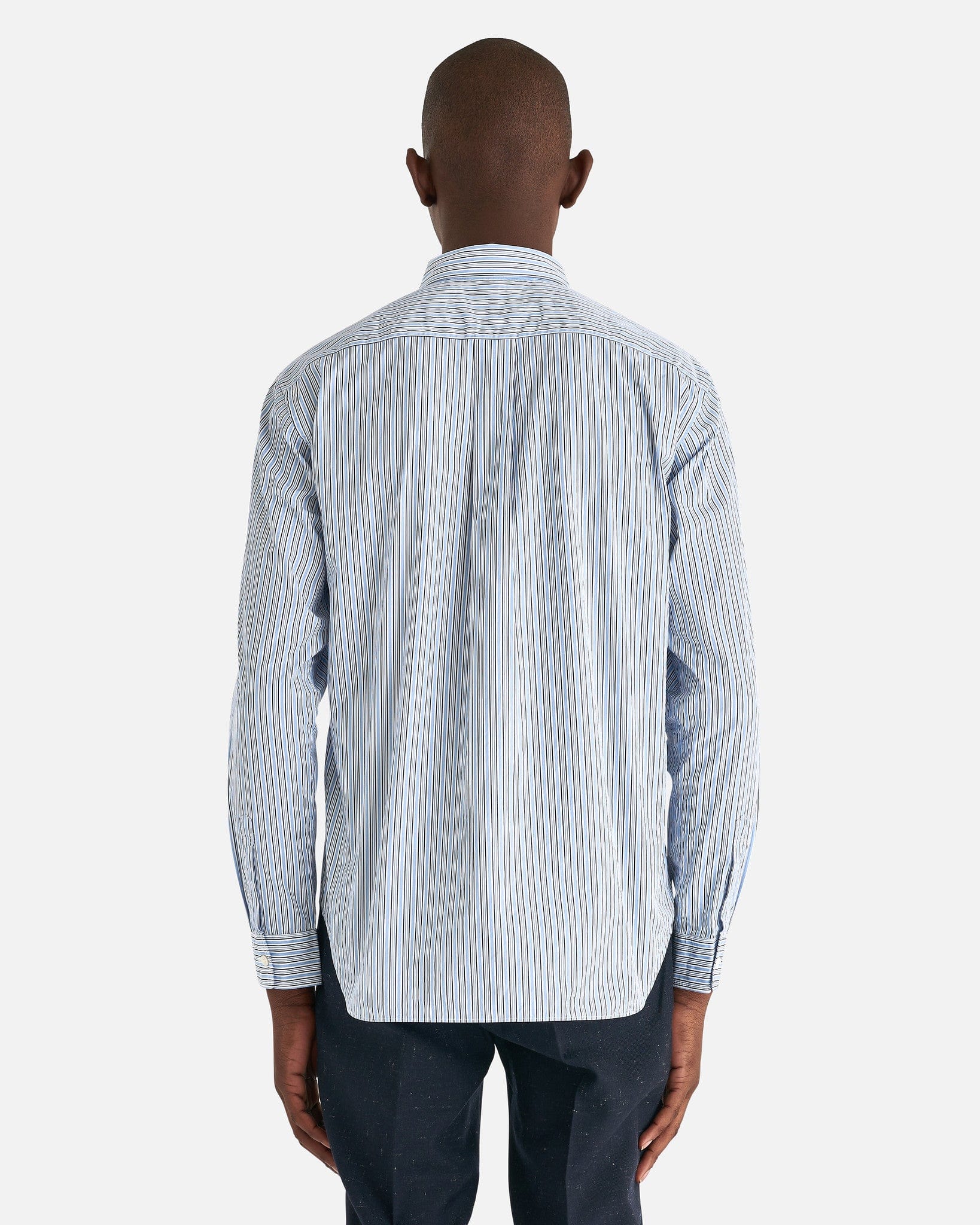 Оригінальна Stripe Printed Shirt In Blue Comme des garcons – детальний вид