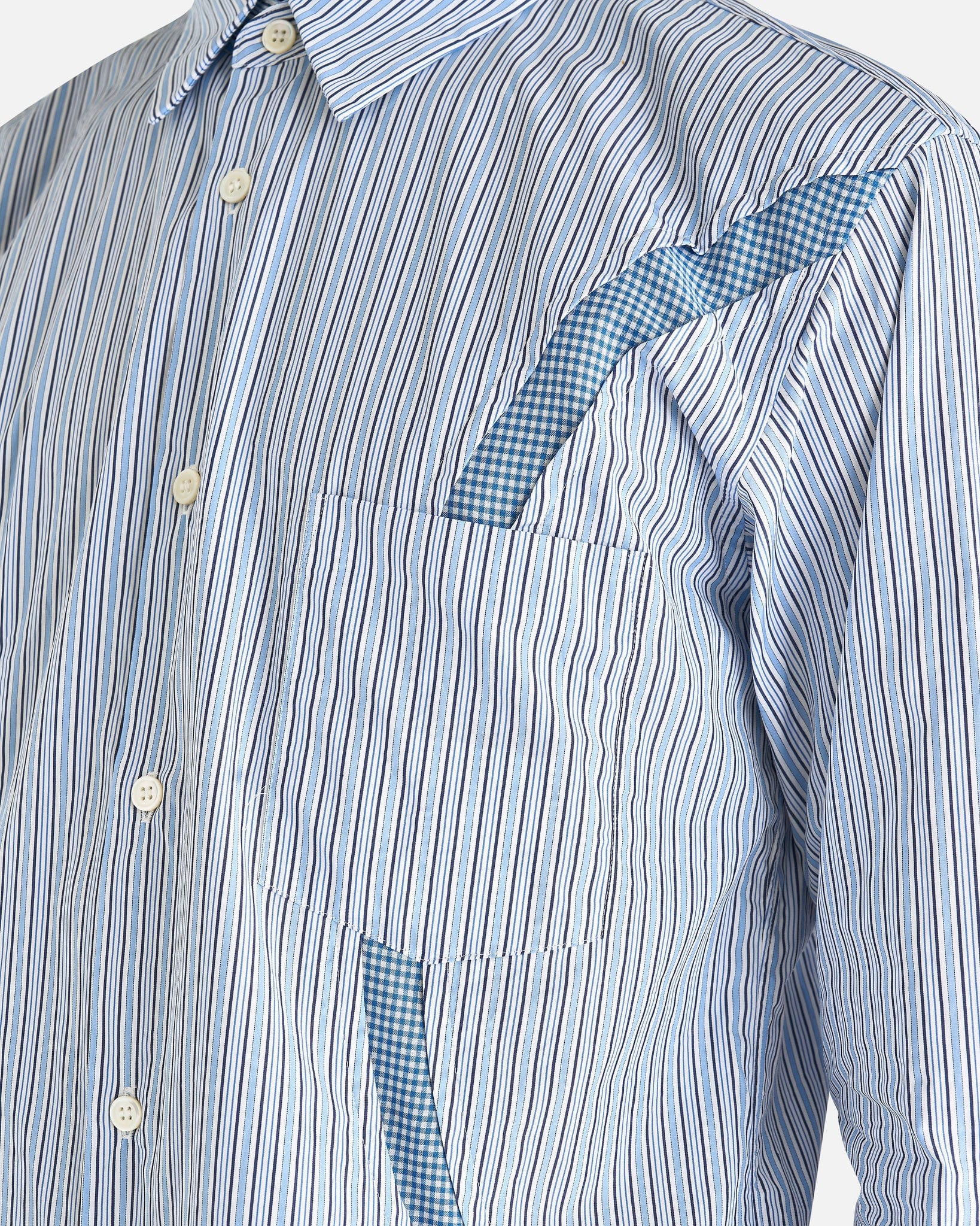 Оригінальна Stripe Printed Shirt In Blue Comme des garcons – збільшений вид