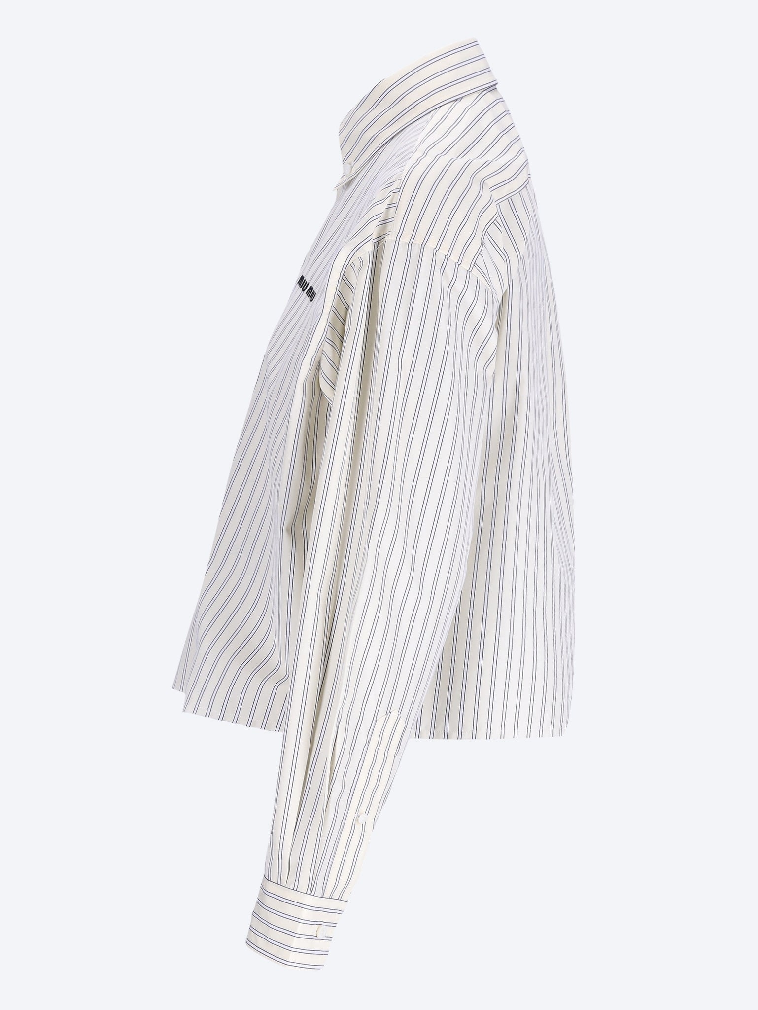 Striped Poplin Shirt Miu miu – Гарантія оригінальності – вид ззаду