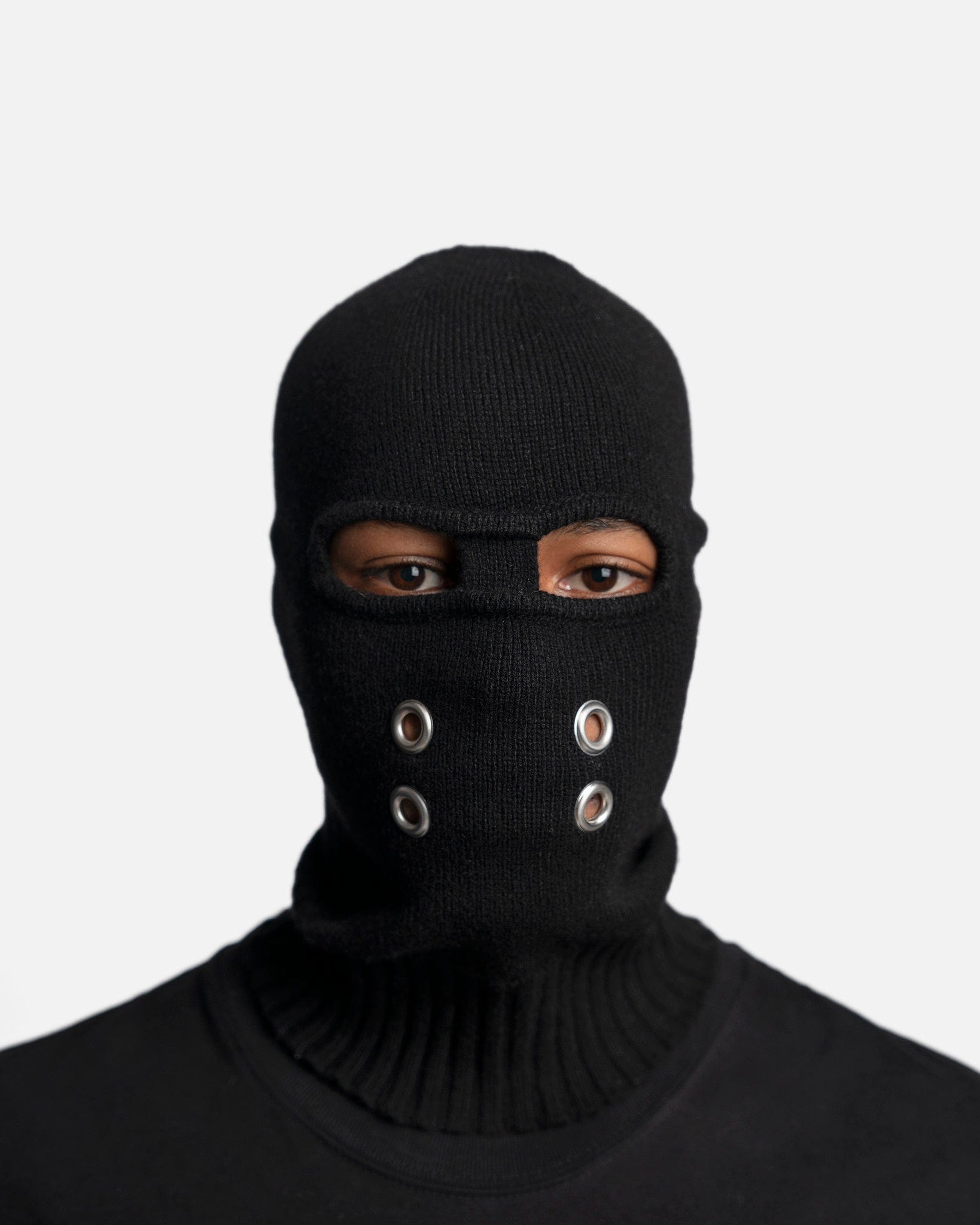Оригінальна Strobe Balaclava In Black Rick owens – боковий вид
