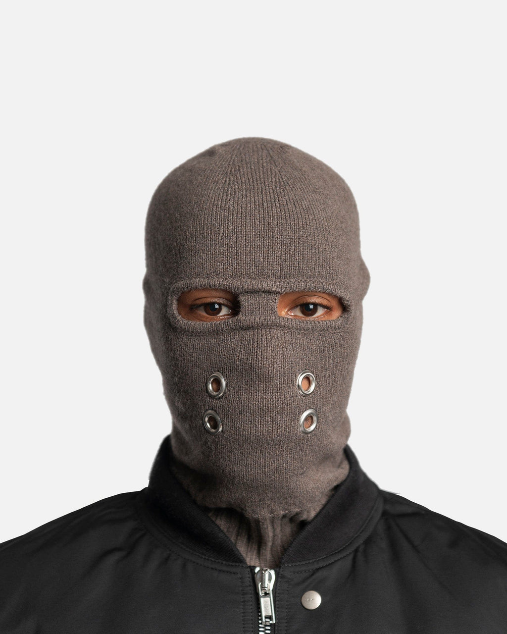 Strobe Balaclava In Dust Rick owens – Гарантія оригінальності – боковий вид