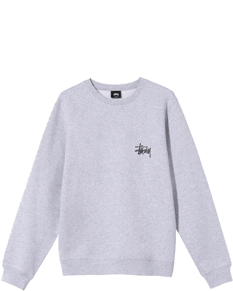 Men Basic Stussy Ash Heather Crew Stussy – Гарантія оригінальності