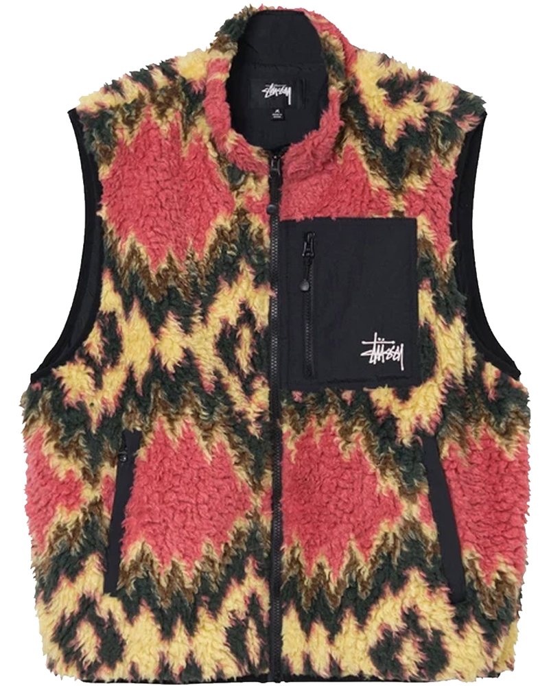 Mens Fillmore Sherpa Vest Mustard Stussy оригінал – Купити в Україні