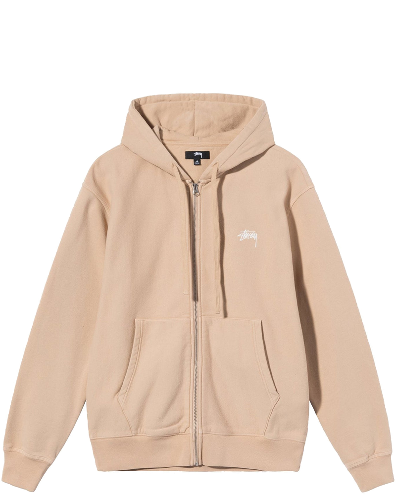 Оригінальна Mens Stock Logo Zip Hood Beige Stussy