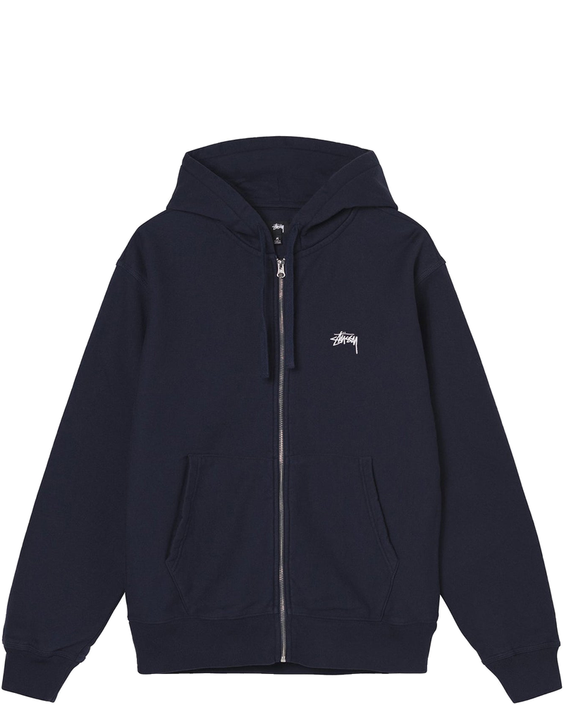 Mens Stock Logo Zip Hood Navy Stussy оригінал – Купити в Україні
