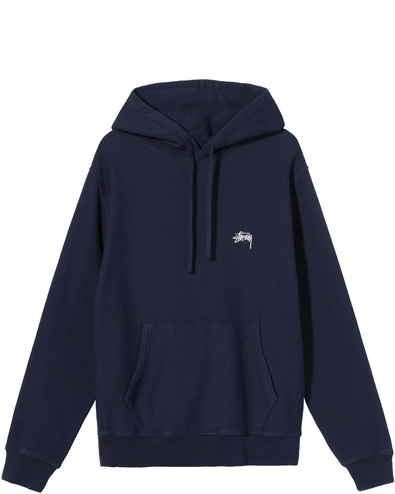 Mens Stock Logo Hoodie Navy Stussy оригінал – Купити в Україні