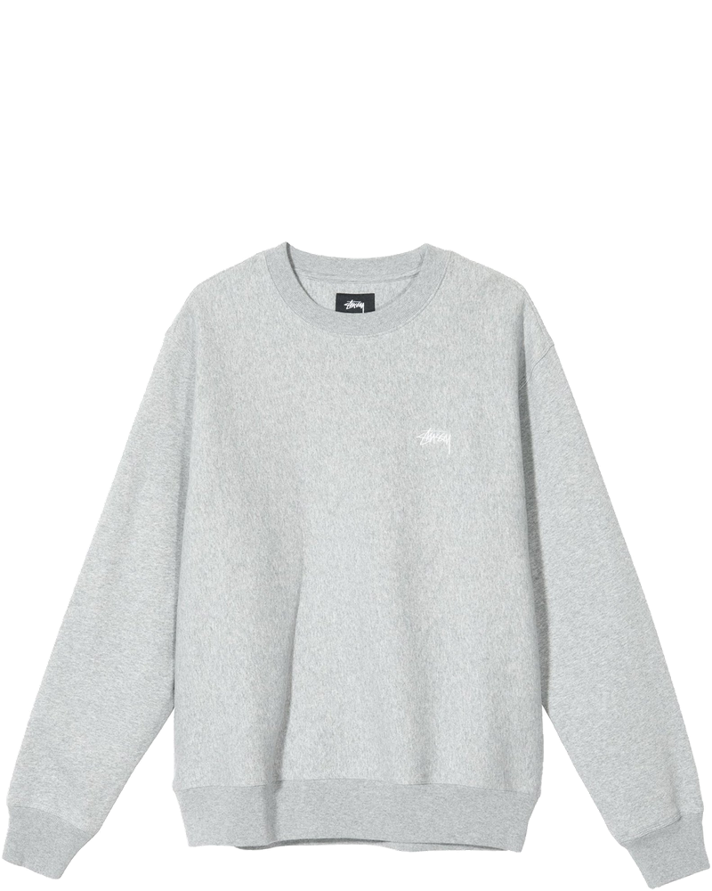 Mens Stock Logo Crew Grey Heather Stussy – Гарантія оригінальності