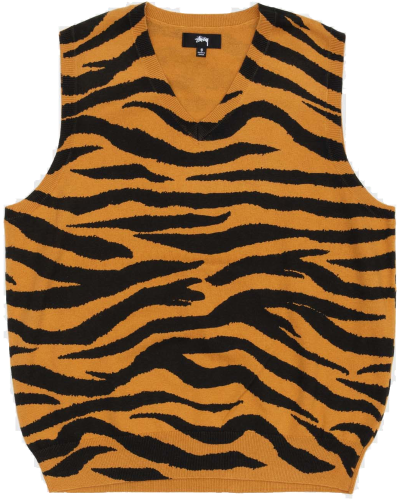 Оригінальна Tiger Printed Sweater Vest Stussy