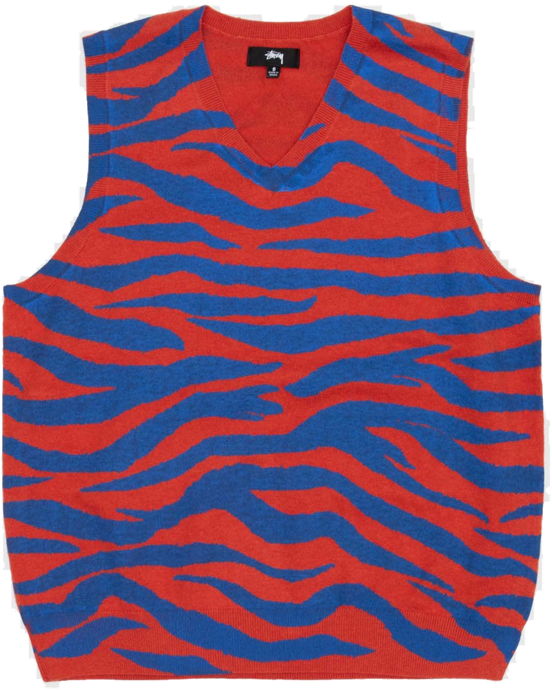 Оригінальна Tiger Printed Sweater Vest Stussy