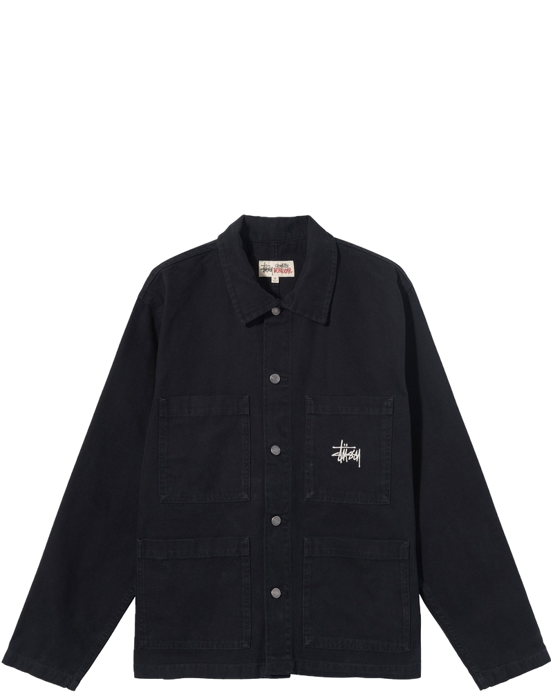 Mens Canvas Chore Jacket Black Stussy оригінал – Купити в Україні