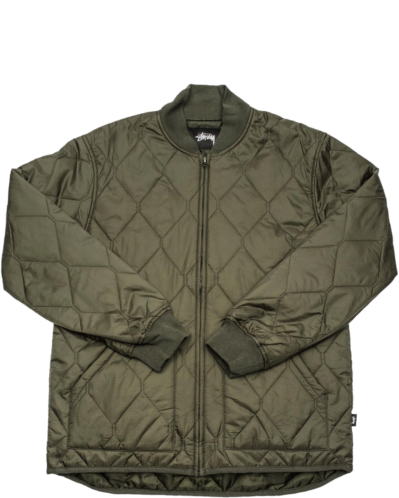Оригінальна Quilted Military Mens Jacket Olive Stussy