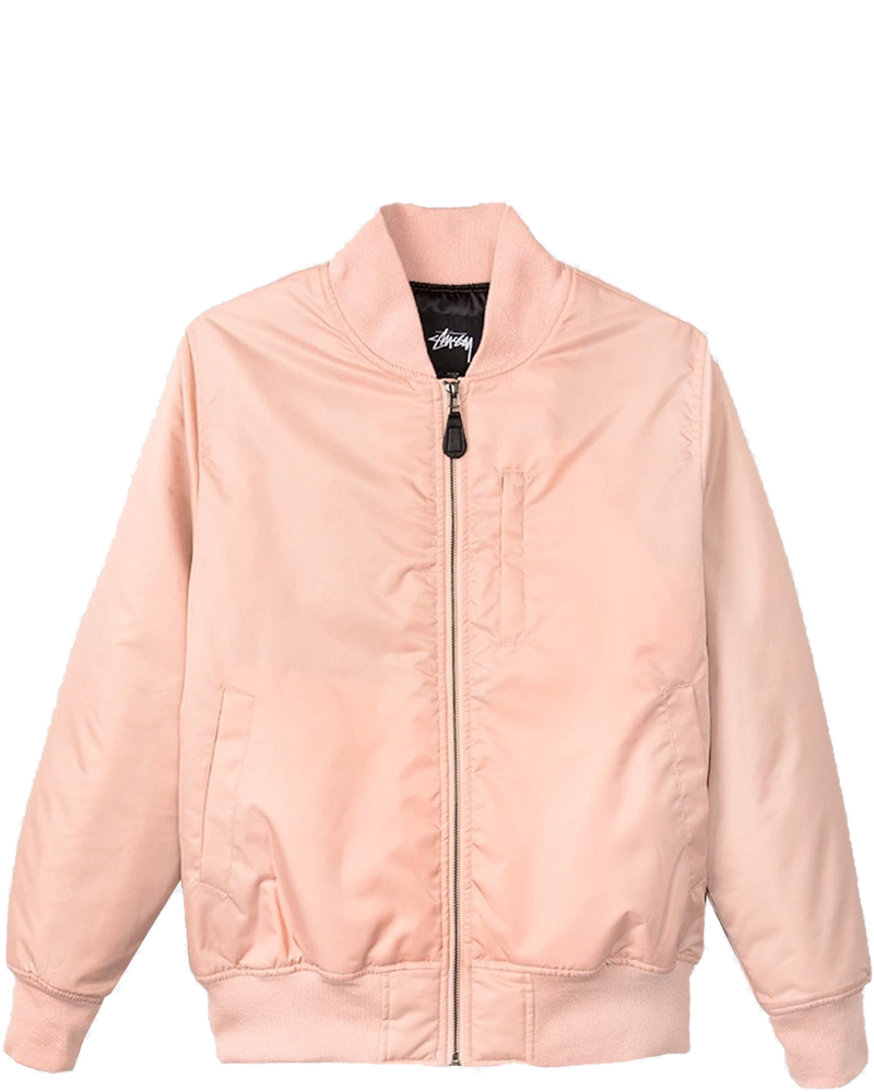 Flight Satin Bomber Jacket Mens Peach Stussy оригінал – Купити в Україні