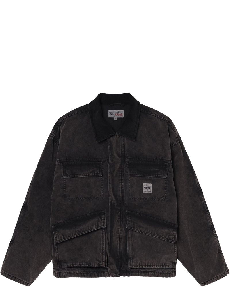 Оригінальна Mens Washed Canvas Shop Jacket Black Stussy