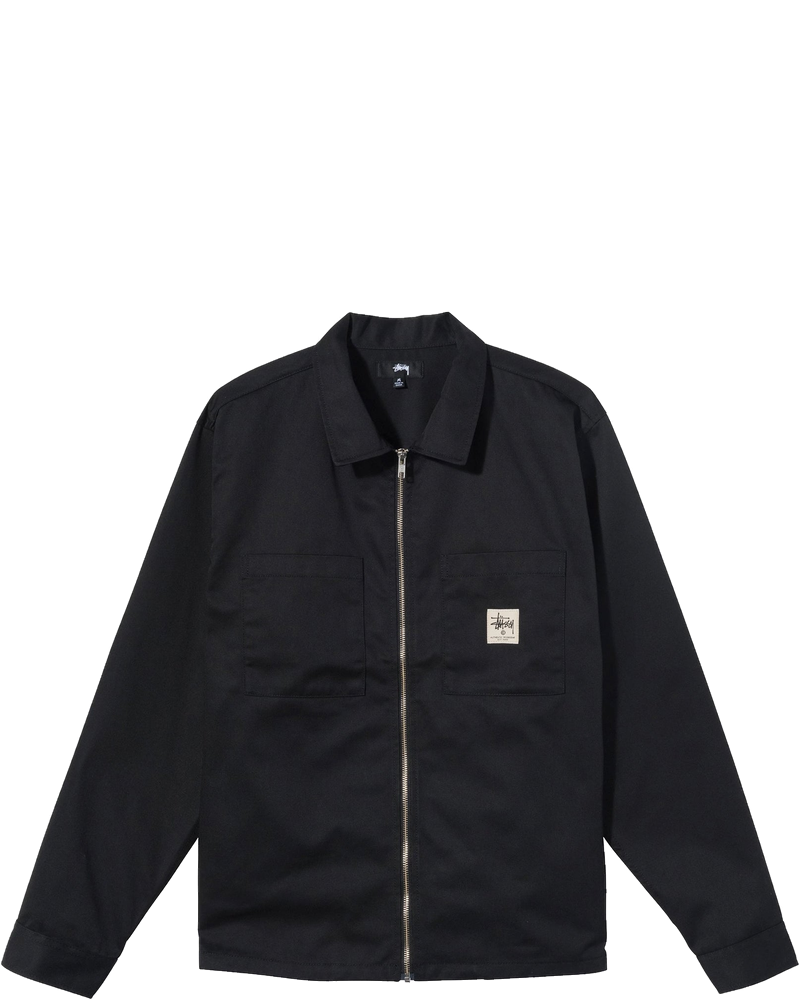 Оригінальна Mens Zip Up Work Ls Shirt Black Stussy