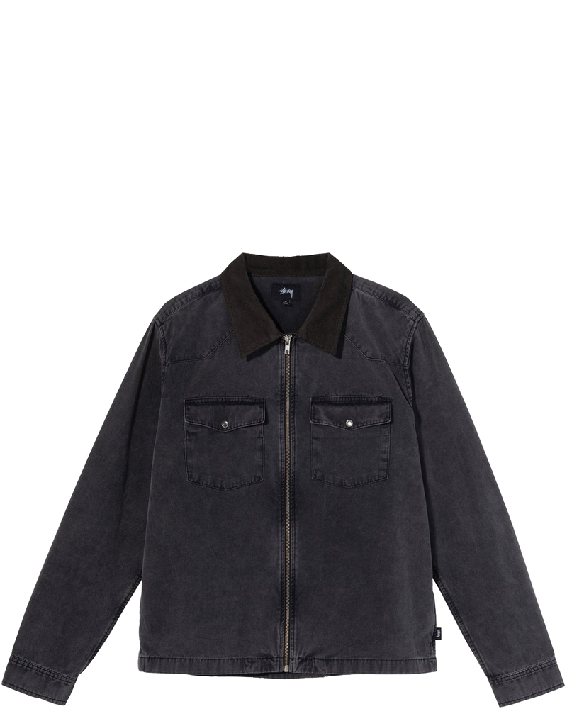 Washed Canvas Work Shirt In Black Stussy – Гарантія оригінальності