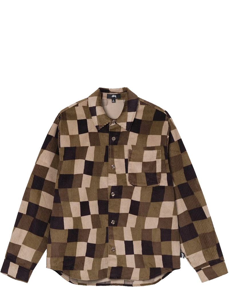 Оригінальна Men Wobbly Check Ls Shirt Brown Stussy