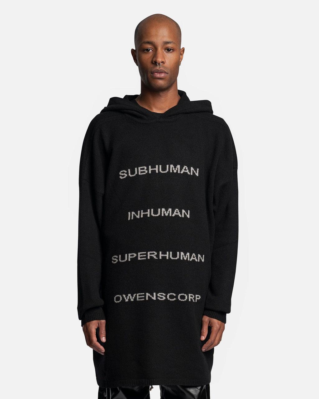 Оригінальна Subhuman Hooded Tommy In Black Rick owens – боковий вид