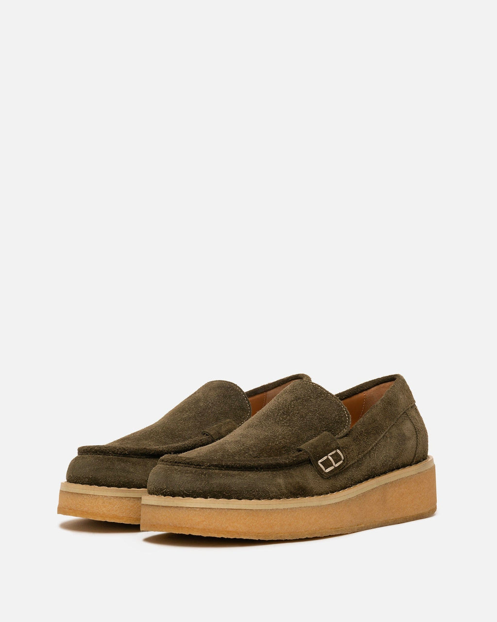 Оригінальна Suede Loafers In Military Green Maison margiela – вид ззаду