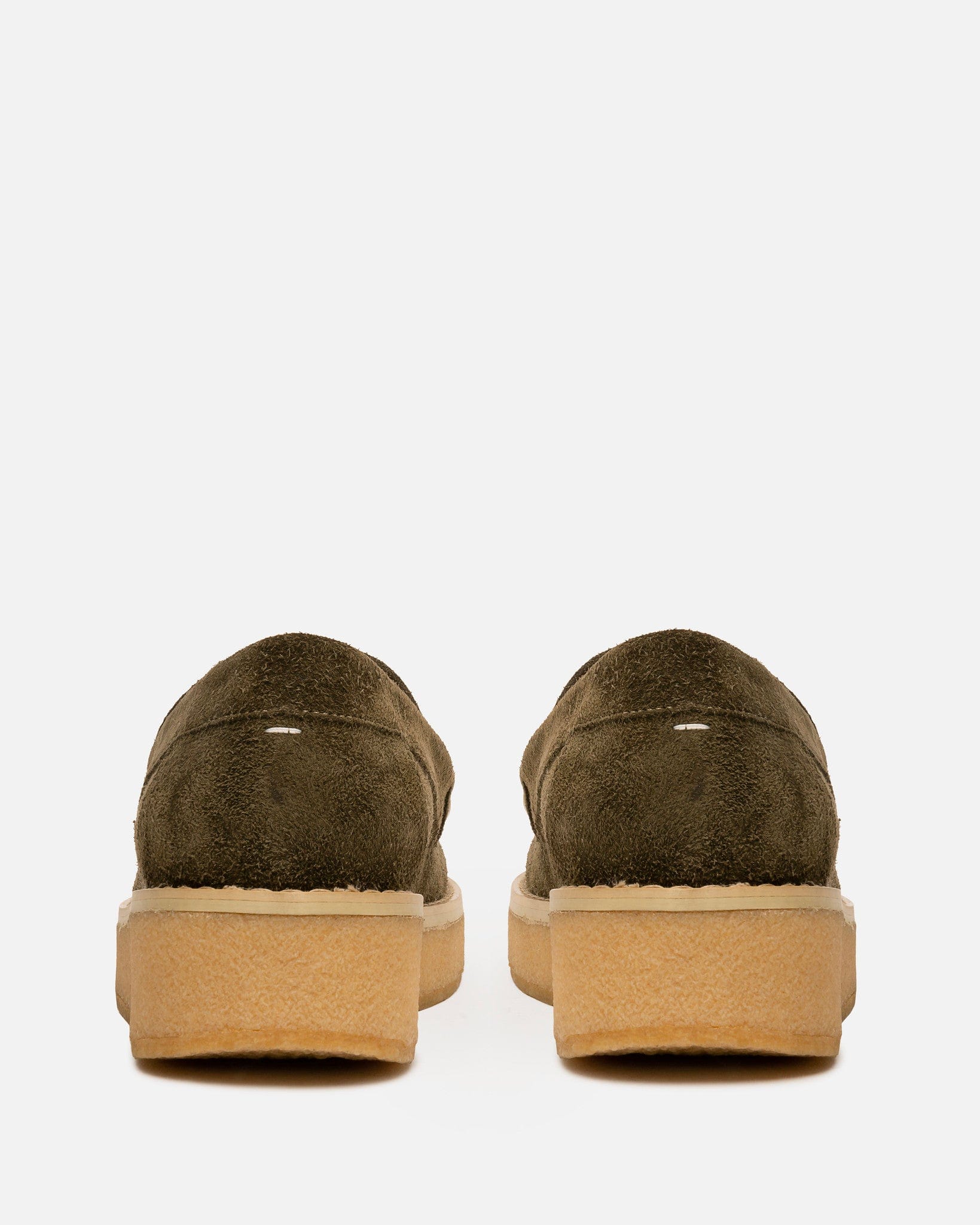 Оригінальна Suede Loafers In Military Green Maison margiela – детальний вид