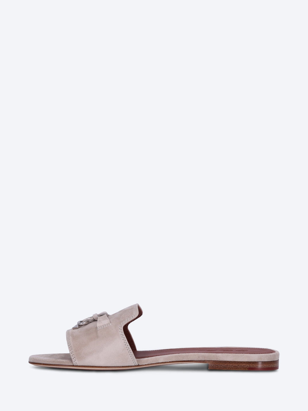 Summer Charms Velvet Suede Flat Mules Loro piana – Гарантія оригінальності – збільшений вид