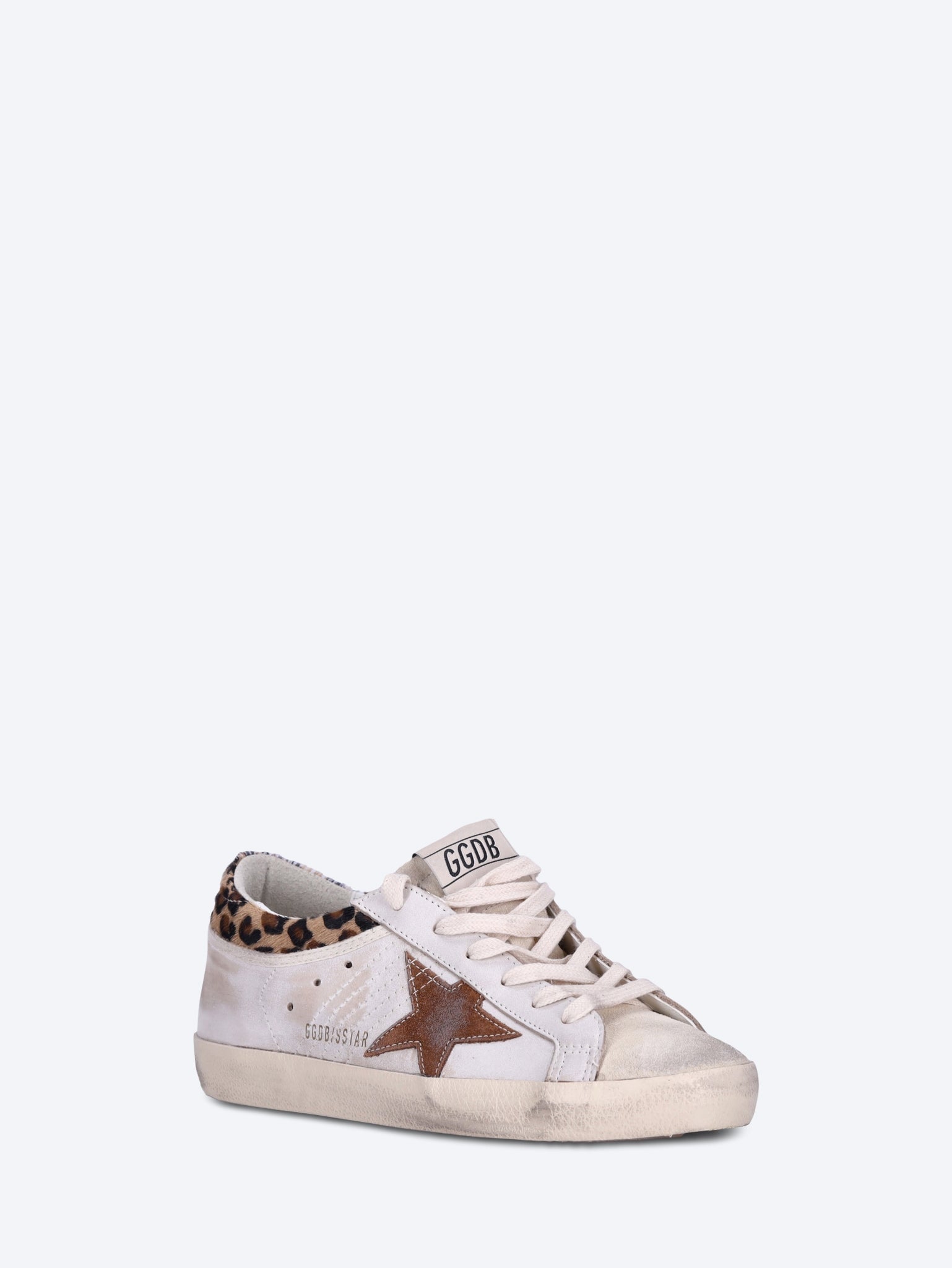 Super Star Leather Horsy Leo Printed Collar Suede Star Sneakers Golden goose оригінал – Купити в Україні – вид ззаду