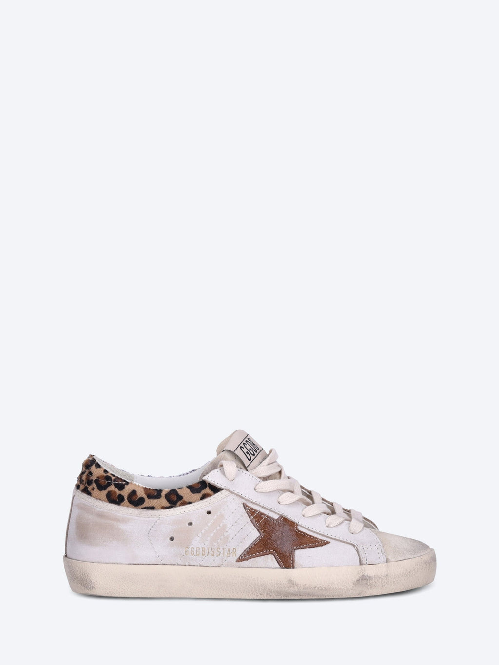 Super Star Leather Horsy Leo Printed Collar Suede Star Sneakers Golden goose оригінал – Купити в Україні – боковий вид