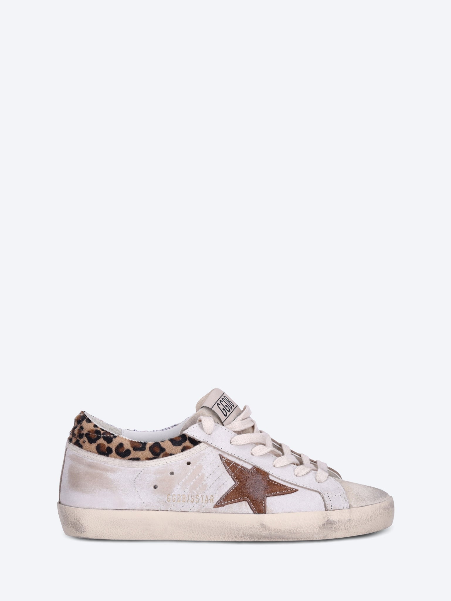 Super Star Leather Horsy Leo Printed Collar Suede Star Sneakers Golden goose оригінал – Купити в Україні – боковий вид