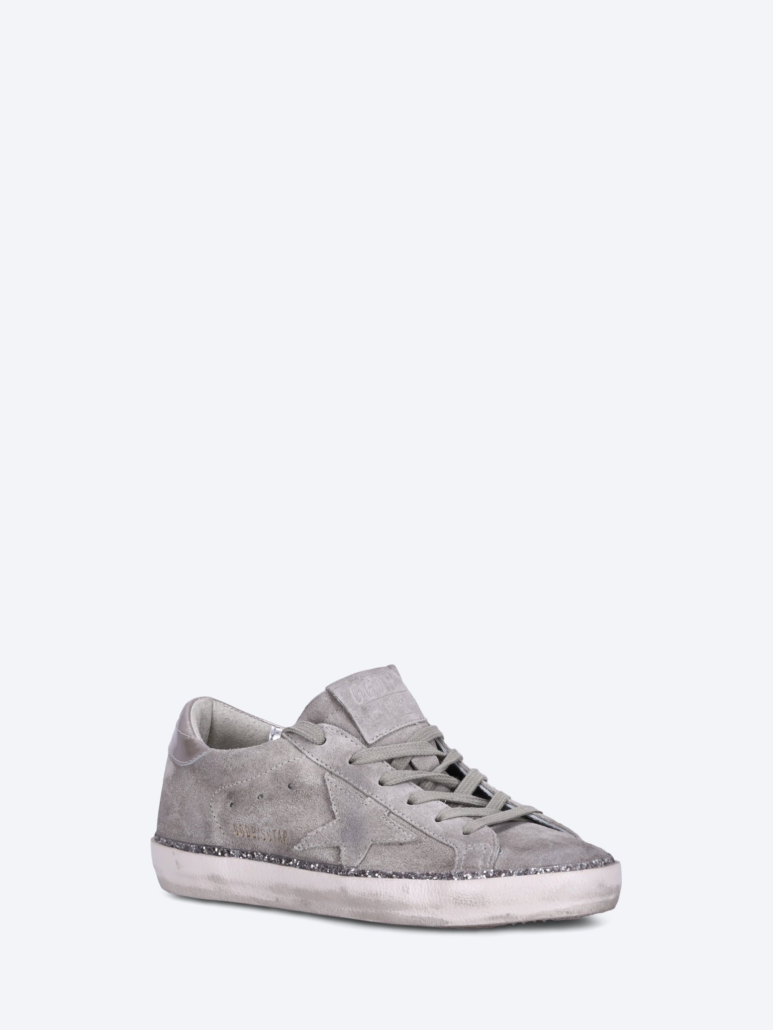 Super Star Suede Star Laminated Nappa Upper Glitter Sneakers Golden goose оригінал – Купити в Україні – вид ззаду
